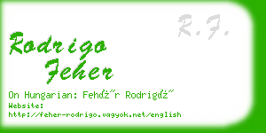 rodrigo feher business card